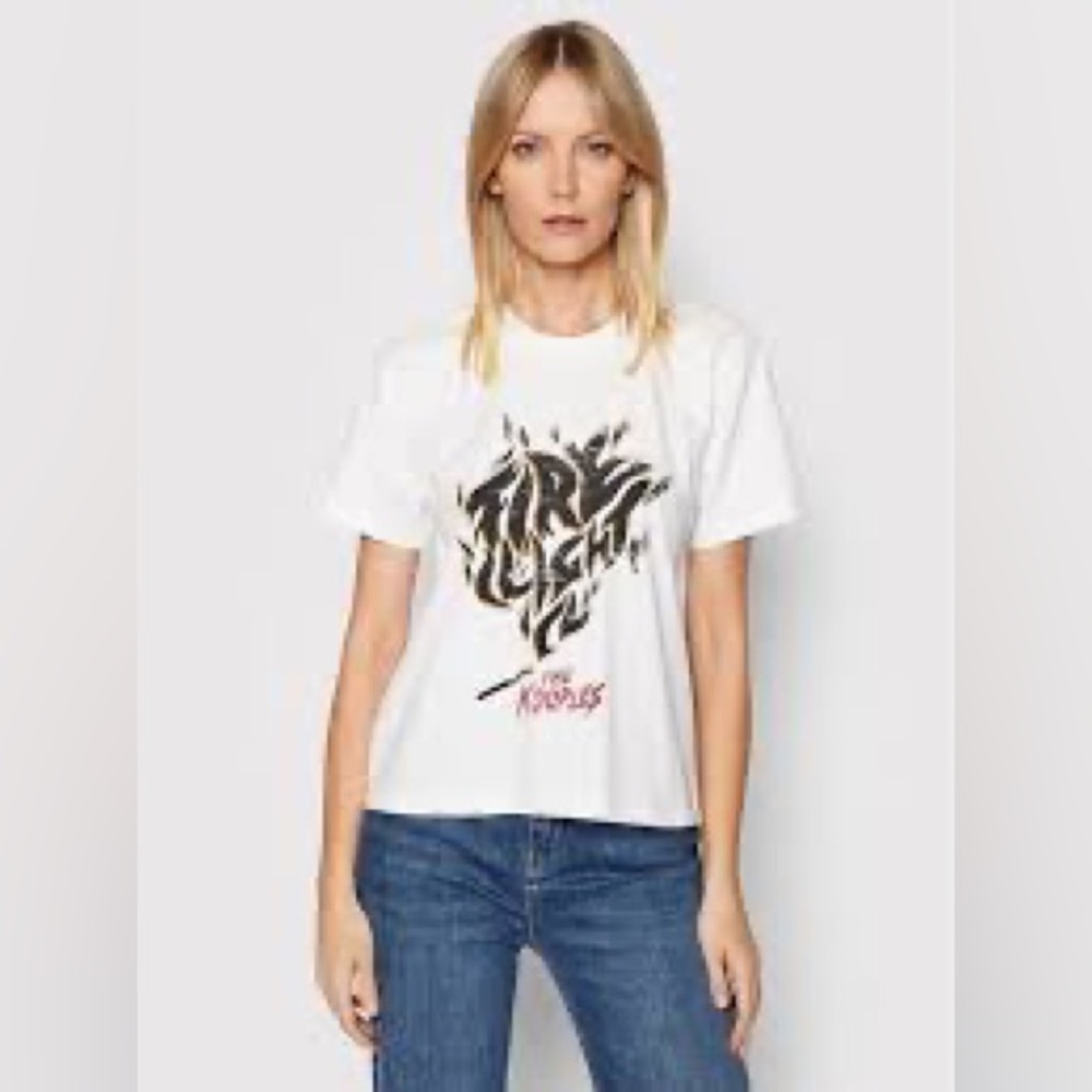 Kooples White Graphic T-Shirt